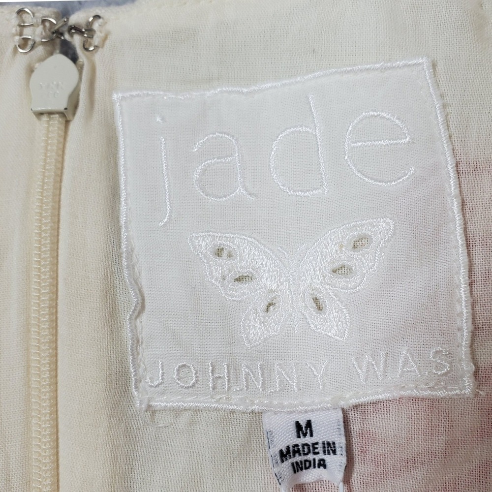 Johnny Was Cassady Tank Top Womens M Embroidered Beaded Linen Palomas Island New - Picture 4 of 16